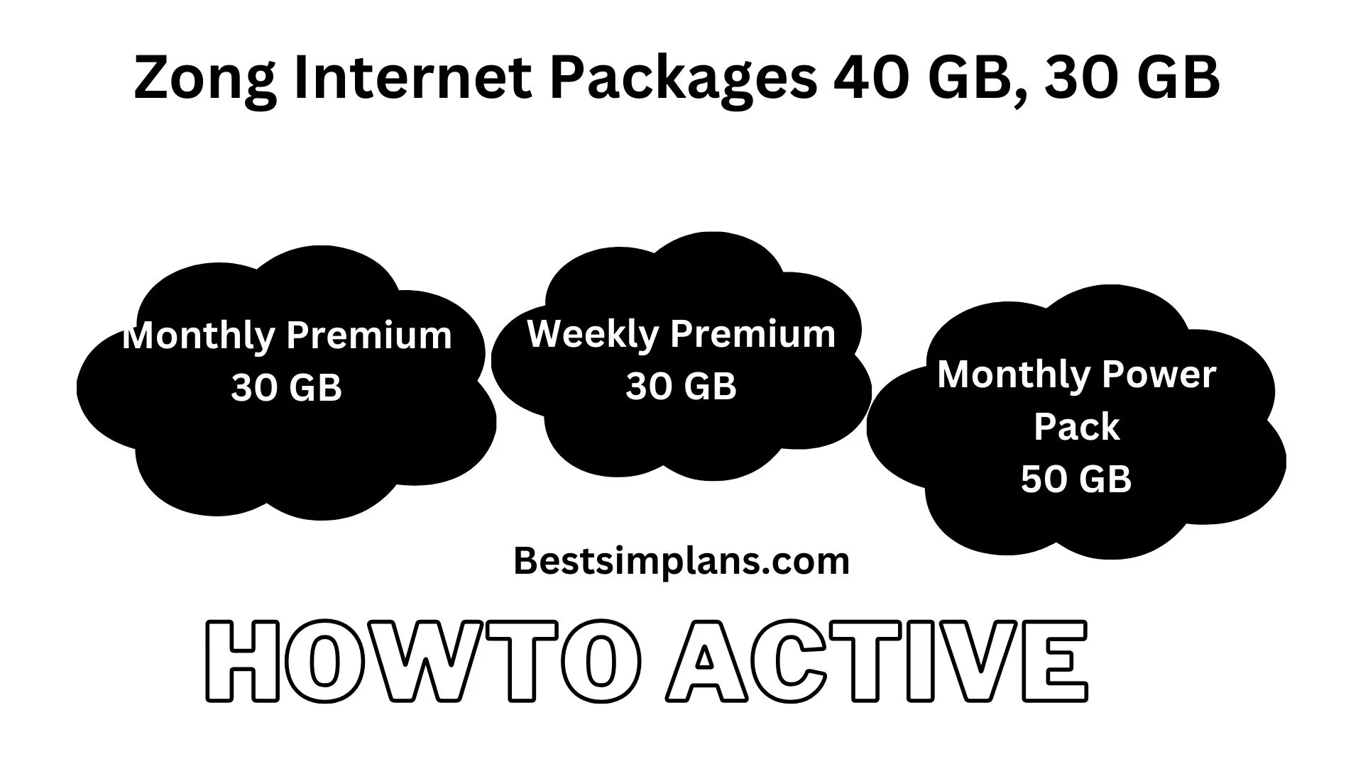 Zong Internet Packages – Zong Monthly internet packages 40GB code
