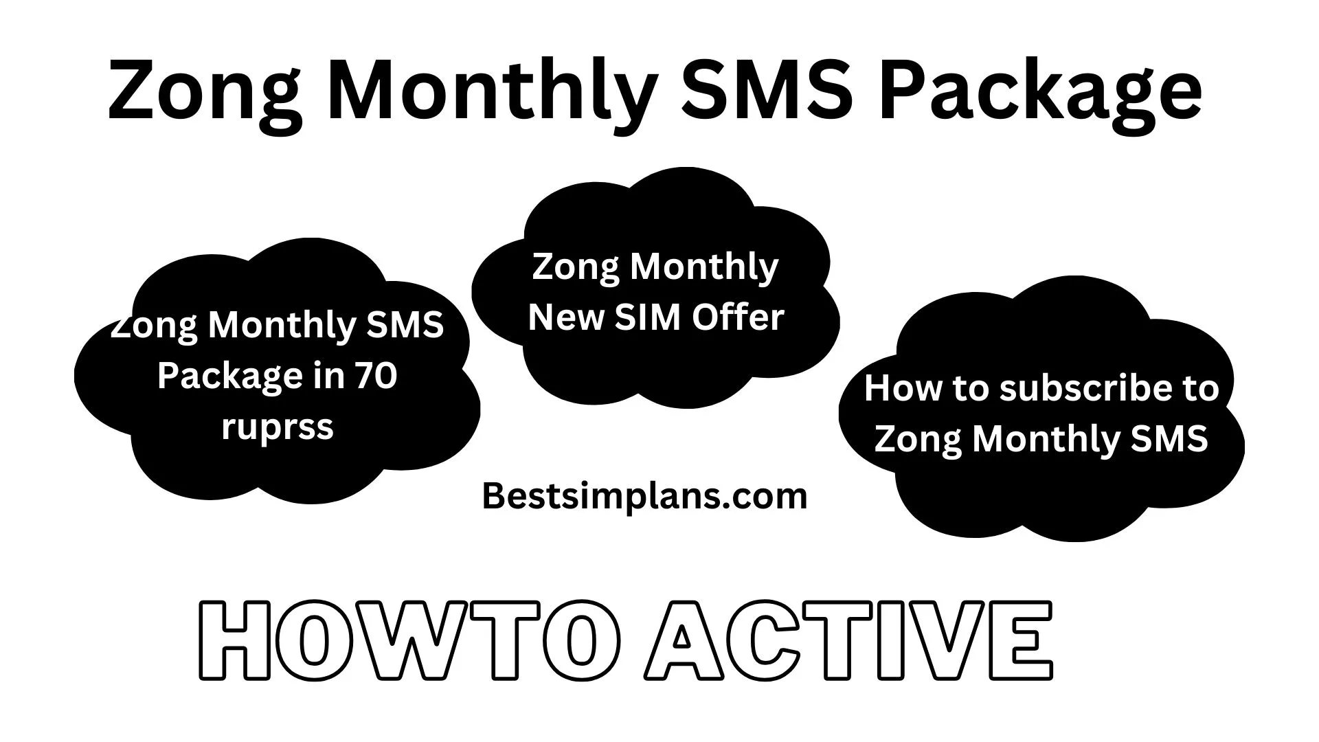 Zong Monthly SMS Package in 80 Rupees
